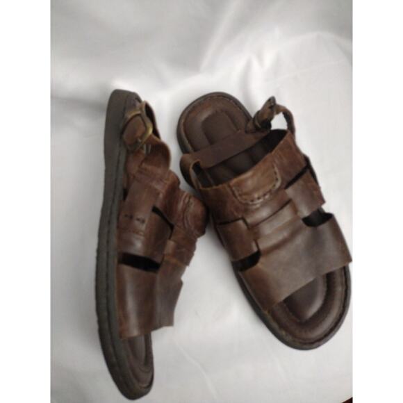 Born Men's Chestnut Brown Comfort Leather Sandals - Size 9M / EU 42 - Picture 2 of 7